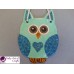 Owl Decor - Owl Wall Hanging - Owl Wall Decor - Blue Owl Decor - Blue Owl Nursery Decor - Blue Glitter Owl Wall Hanging - Salt Dough